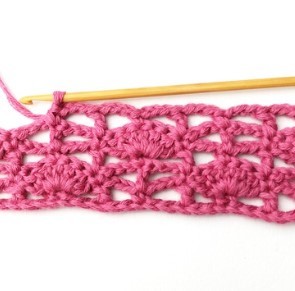 The Diagonal Shell Mesh Crochet Stitch Photo Tutorial