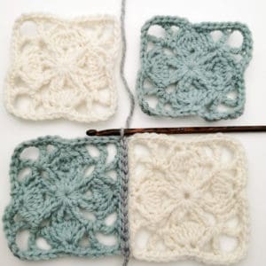 Crochet Flat Slip Stitch Join Photo Tutorial