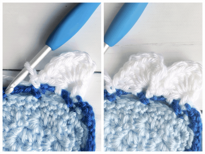 Curling Waves Crochet Border Photo Tutorial