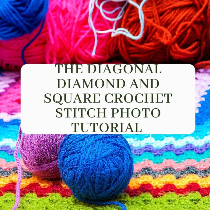 The Diagonal Diamond and Square Crochet Stitch Photo Tutorial