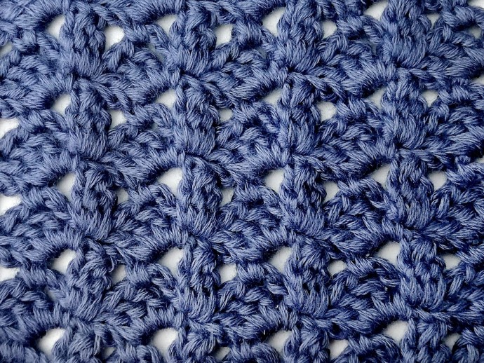 The Diagonal Shell and Cluster Crochet Stitch Photo Tutorial