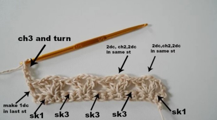 Fancy Lace Crochet Stitch Photo Tutorial