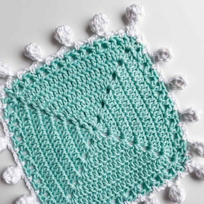 How to Crochet Pom Pom Border Photo Tutorial