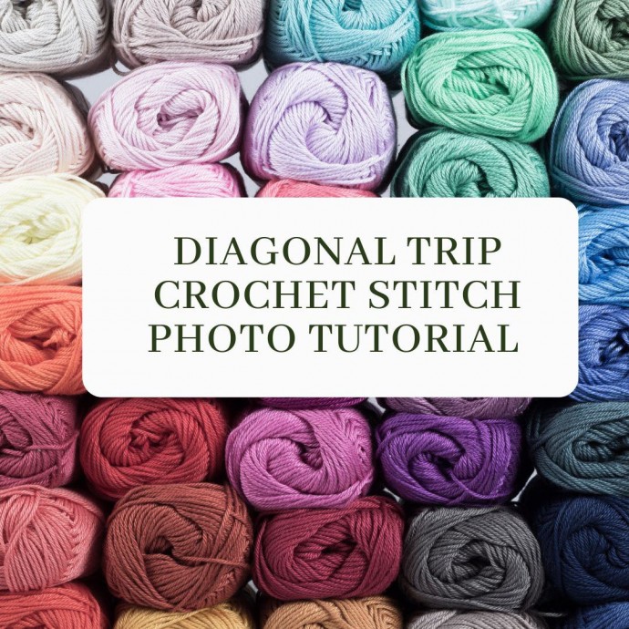 Diagonal Trip Crochet Stitch Tutorial