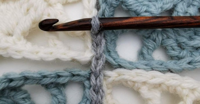 Crochet Flat Slip Stitch Join Photo Tutorial