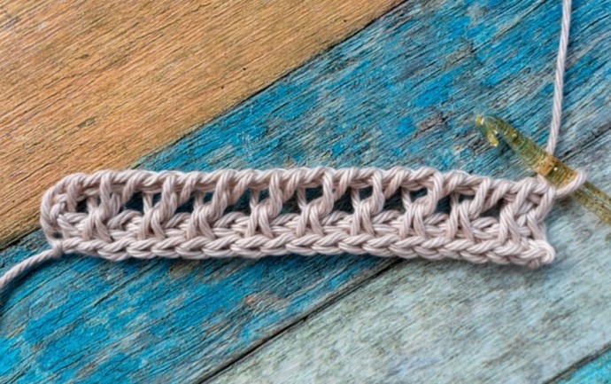 How to Crochet the Tunisian Yarn Over Lace Stitch Photo Tutorial