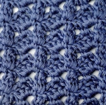 The Diagonal Shell and Cluster Crochet Stitch Photo Tutorial