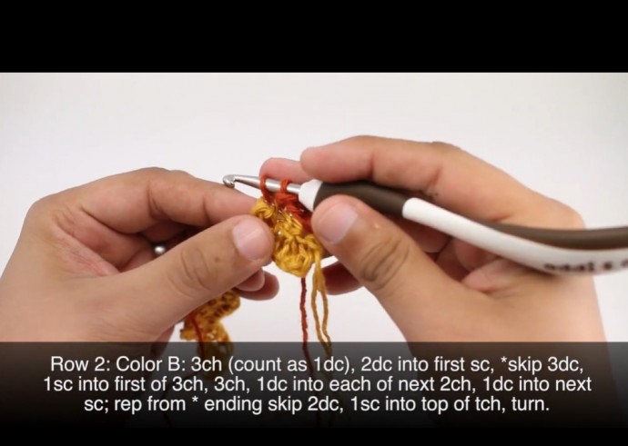 How To Crochet The 3-Colored Crosshatch Stitch Tutorial