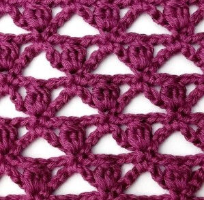 Triangle Cluster Crochet Stitch Photo Tutorial