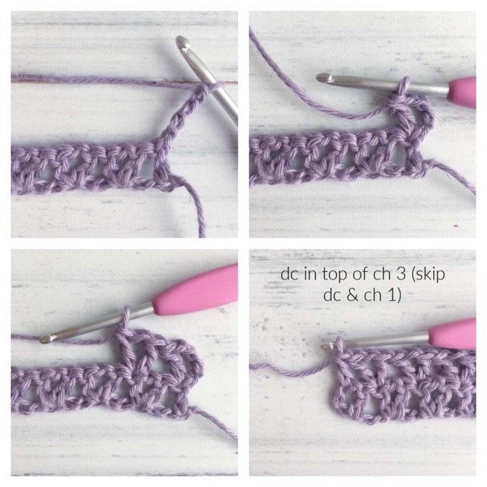 Offset V-Stitch Crochet Stitch Photo Tutorial