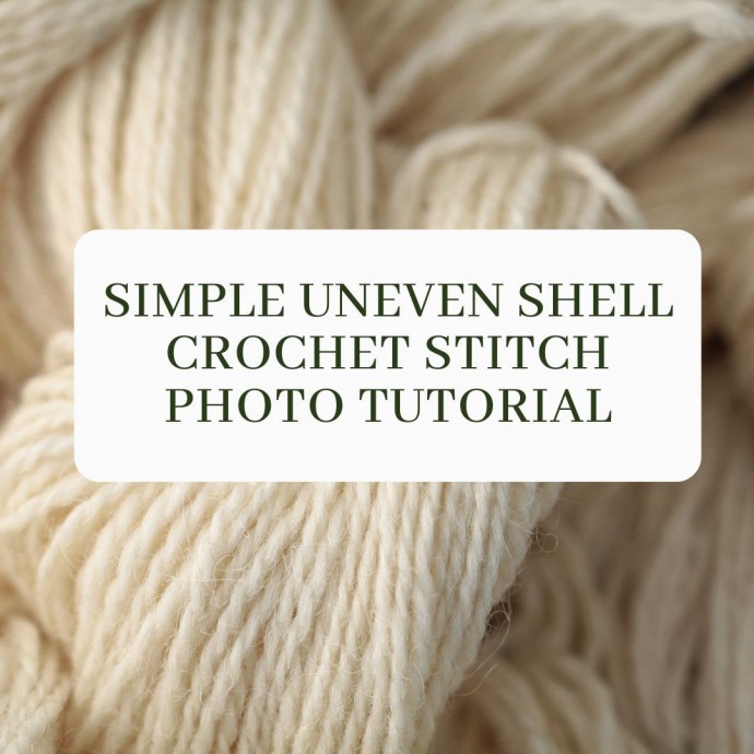 Simple Uneven Shell Crochet Stitch Photo Tutorial