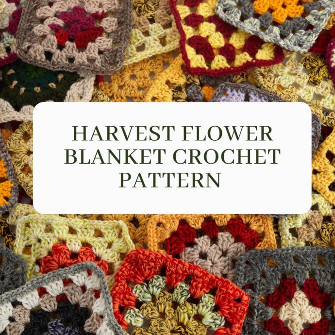 Harvest Flower Blanket Crochet Pattern