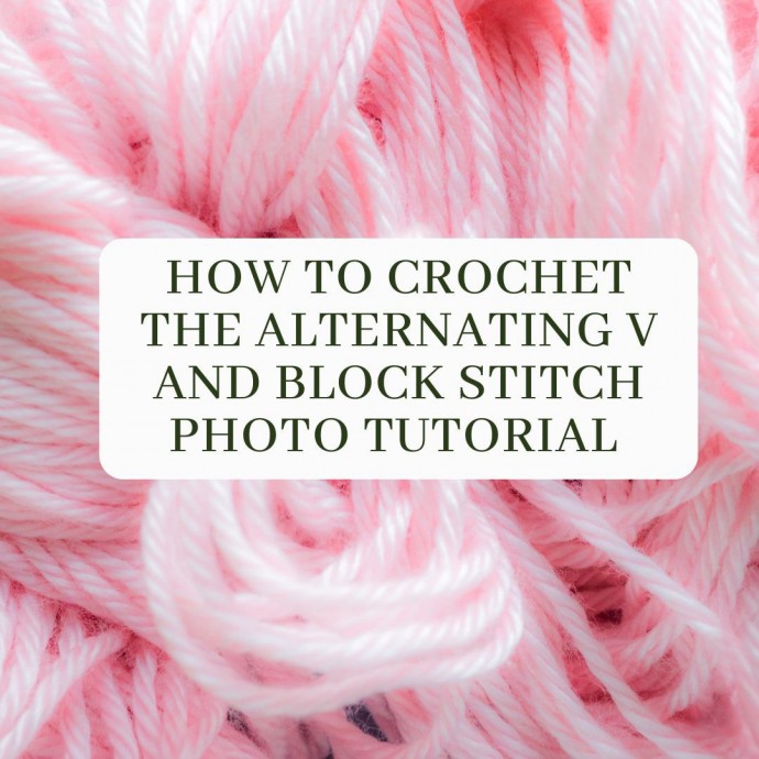 How to Crochet the Alternating V and Block Stitch Photo Tutorial