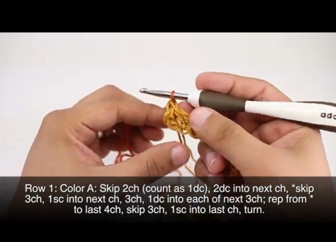 How To Crochet The 3-Colored Crosshatch Stitch Tutorial