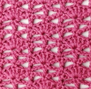 The Diagonal Shell Mesh Crochet Stitch Photo Tutorial