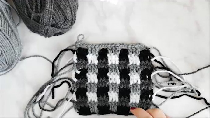 How to Crochet the Plaid Stitch Photo Tutorial