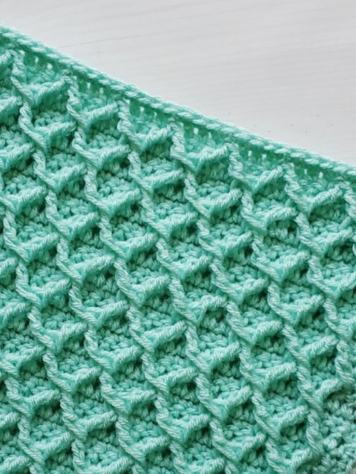 Diamond Trellis Crochet Stitch Tutorial