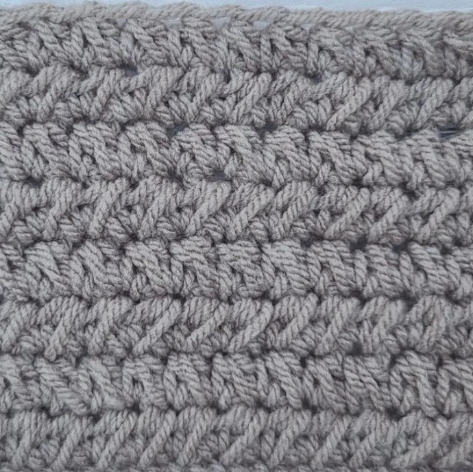 Knotted Half Double Crochet Stitch Photo Tutorial